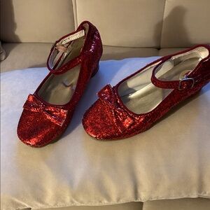 Sparkling Red Glitter Kids Shoes